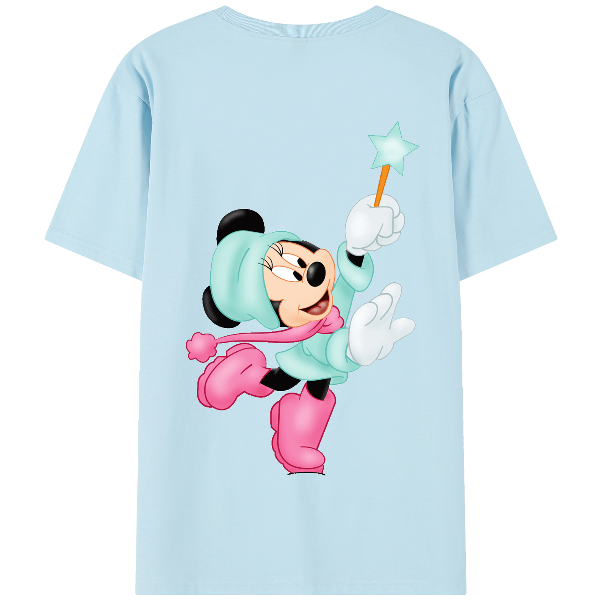 （画像用） ミッキーマウス Mickey Mouse 綿100％半袖Tシャツ（背面プリント）